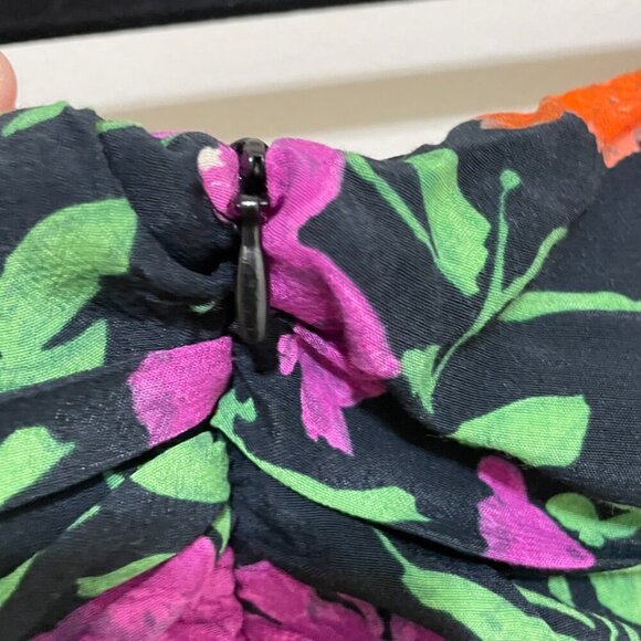 NWT ZARA FLORAL PRINT OFF-SHOULDER MINI DRESS, SIZE XS - Picture 10 of 13